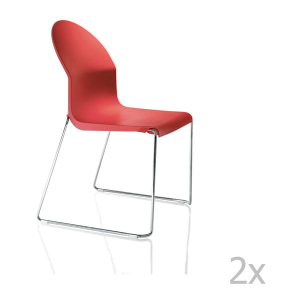 Set 2 scaune Magis Aida, roșu