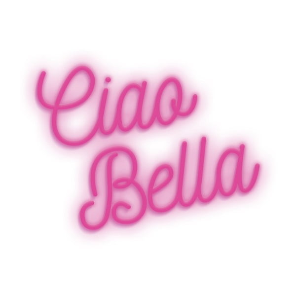 Decorațiune luminoasă de perete Candy Shock Ciao Bella, 40 x 28,5 cm, roz-image-2