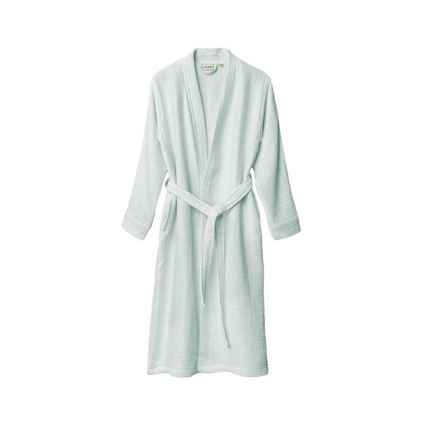 Halat verde mentă S/M din muselină Kimono – Foutastic