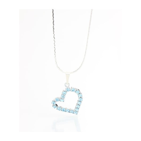Colier Swarovski Elements Laura Bruni Crystal Heart Sapphire