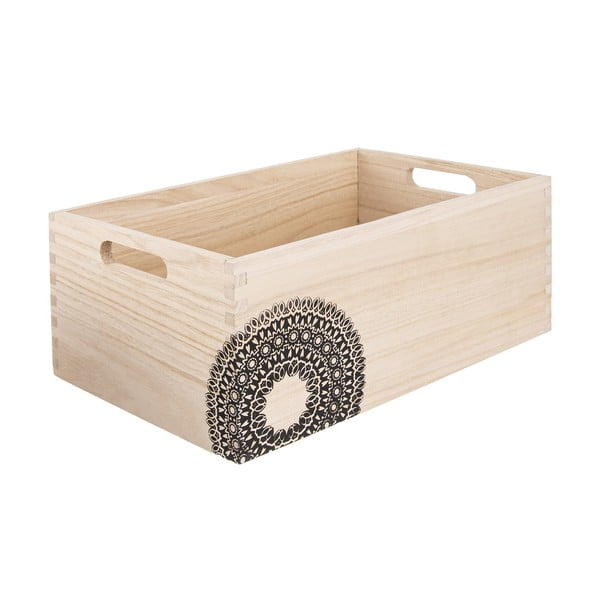 Cutie de depozitare din lemn decorativă Mandala – Orion