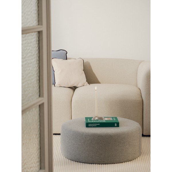 Puf gri cu tapițerie din lână Folk – noo.ma-image-1