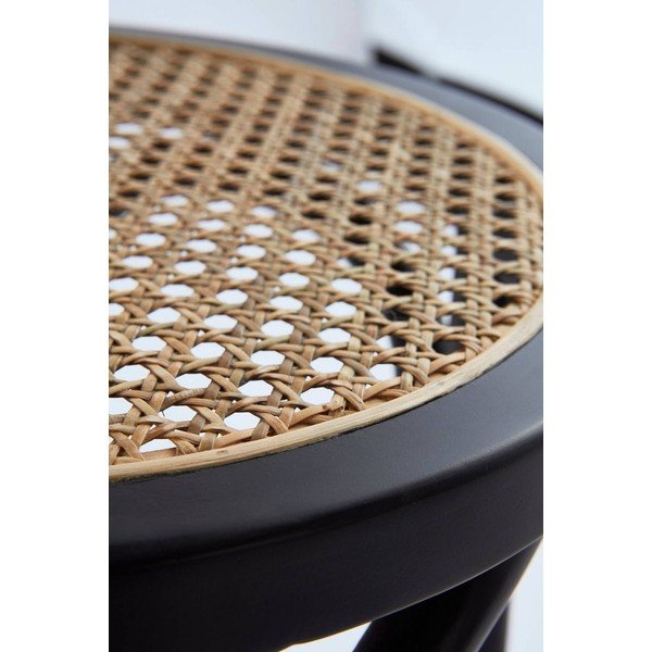 Scaun tip taburet negru din ratan Koster – Jotex-image-3