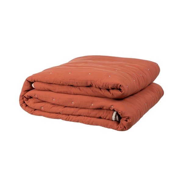 Cuvertură cărămizie/bej matlasată din microfibră 230x280 cm – Ixia-image-2