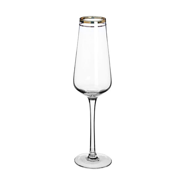 Set 4 pahare pentru șampanie din sticlă suflată manual Premier Housewares Charleston, 2,7 dl