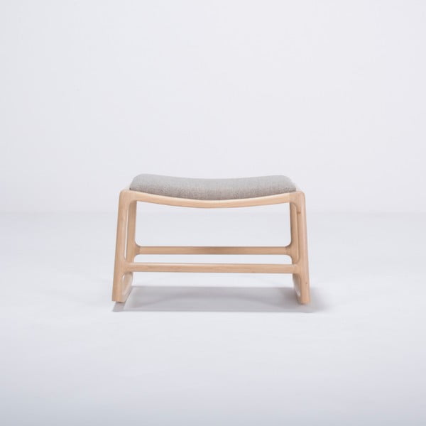 Scaun/taburet cu structură din lemn de stejar Gazzda Dedo, gri