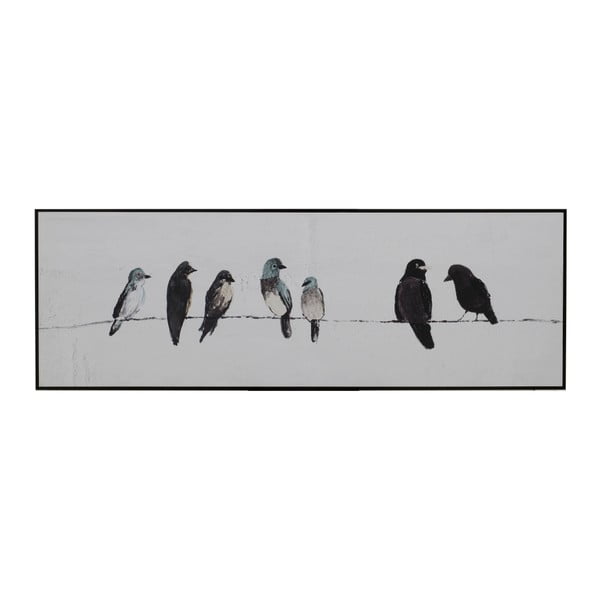 Pictură în ulei InArt Birds, 35 x 105 cm 