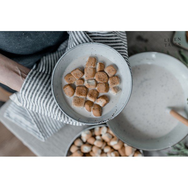 Prosop de vase din in 45x65 cm Thin Black Stripes – Linen Tales-image-3