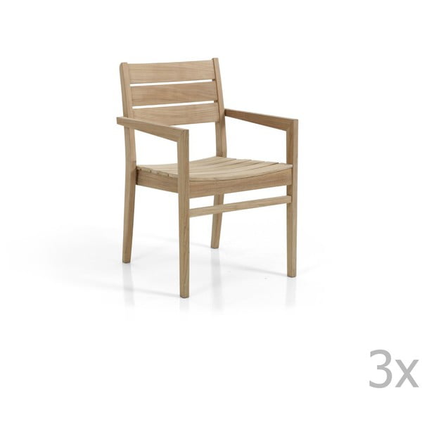 Set 3 scaune de grădină Brafab Chios