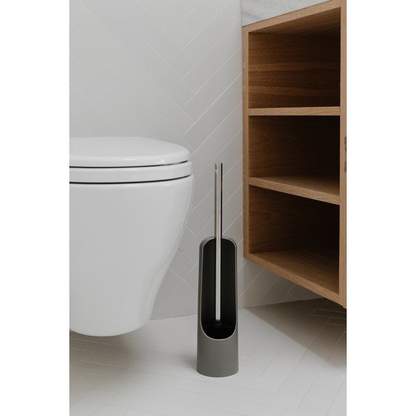 Perie de WC gri din plastic Touch – Umbra-image-1