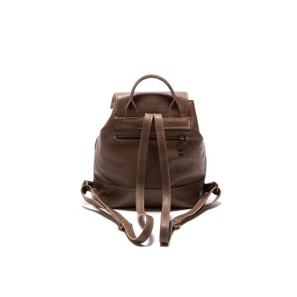 Rucsac din piele Sofia Cardoni Fredo, maro/gri-image-2