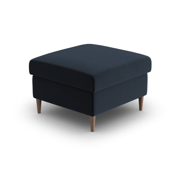Taburet albastru închis cu tapițerie din catifea Kyoto – Cosmopolitan Design-image-2