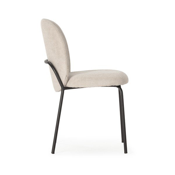 Scaune de dining negre/crem 4 buc. Daia – Marckeric-image-2