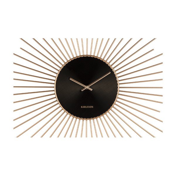 Ceas de perete Karlsson Peony, negru - auriu, ø 95 cm-image-2