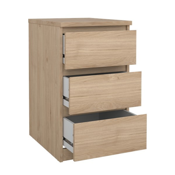 Comodă în culoare naturală cu aspect de lemn de stejar 40x70x50 cm Naia – Tvilum-image-2