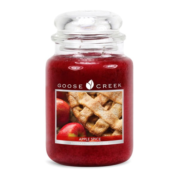 Lumânare parfumată în recipient de sticlă Goose Creek Apple Spice, 150 ore de ardere