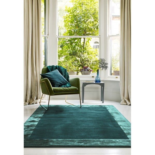 Covor în culoarea petrolului handmade din amestesc de lână 200x290 cm Ascot – Asiatic Carpets-image-1