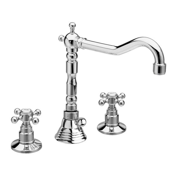 Baterie argintiu-lucios pentru chiuvetă Antea – Sapho
