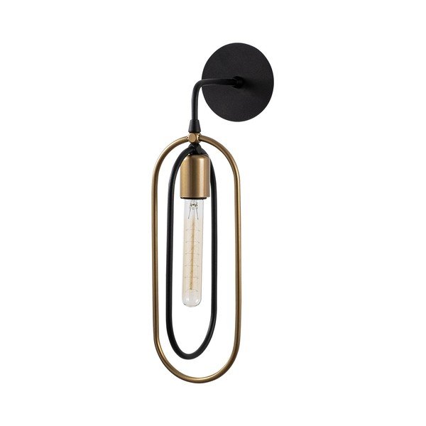 Aplică de perete neagră/aurie Cerco – Opviq lights