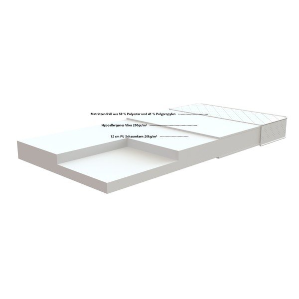Saltea de spumă pentru copii Vipack Soft, 90 x 200 cm-image-2