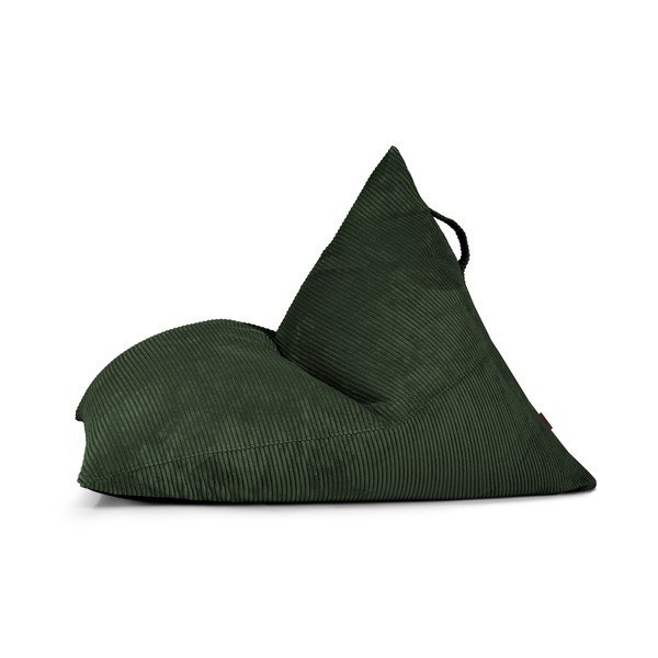 Fotoliu bean bag verde cu tapițerie din catifea reiată Razz – SLOWDOWN