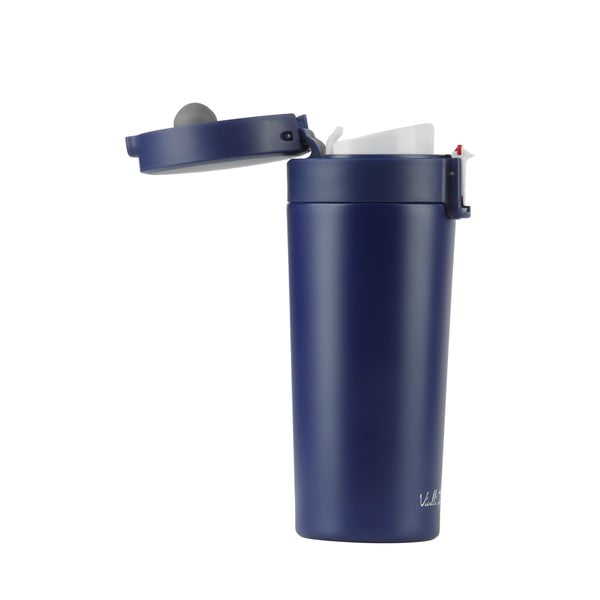 Cană termică Vialli Design Fuori, 400 ml, albastru-închis-image-2