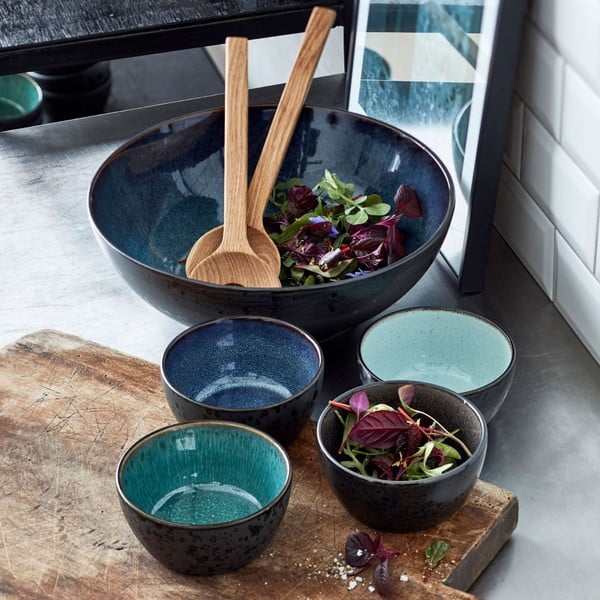 Bol mic verde/negru din gresie 200 ml Gastro Green/Black – Bitz-image-1