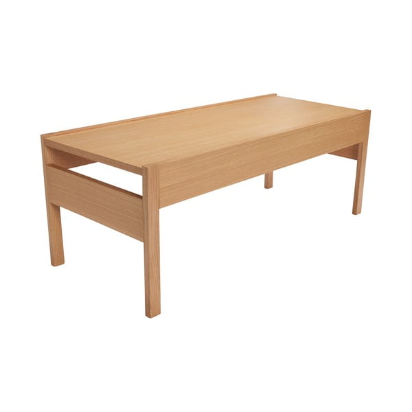 Măsuță de cafea în culoare naturală cu blat cu aspect de lemn de stejar 50x120 cm Forma – Hübsch-image-2