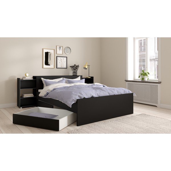 Sertare sub pat negre 2 buc. 90x190/140x190 cm Naia – Tvilum-image-1