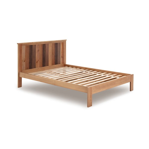 Pat matrimonial natural cu somieră 140x190 cm Maude – Marckeric-image-2