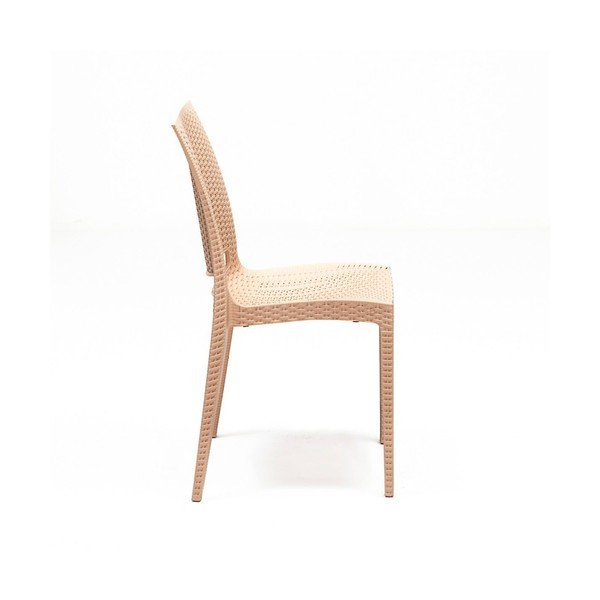 Set de dining pentru grădină bej din ratan artificial pentru 4 persoane Rattan – Floriane Garden-image-3