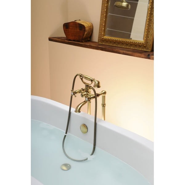 Baterie în culoarea bronzului pentru cadă cu montare pe perete (2 ieșiri) Antea – Sapho-image-3