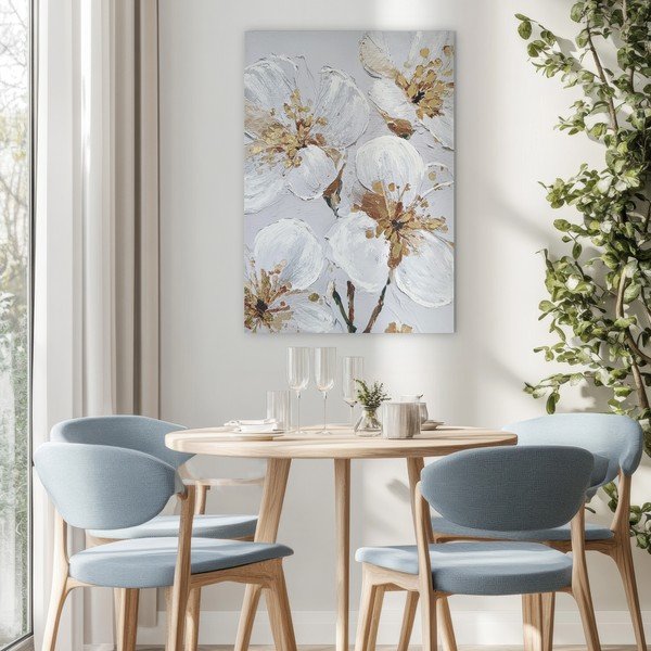 Tablou cu detalii pictate manual 70x100 cm Petal Glow – Styler-image-1