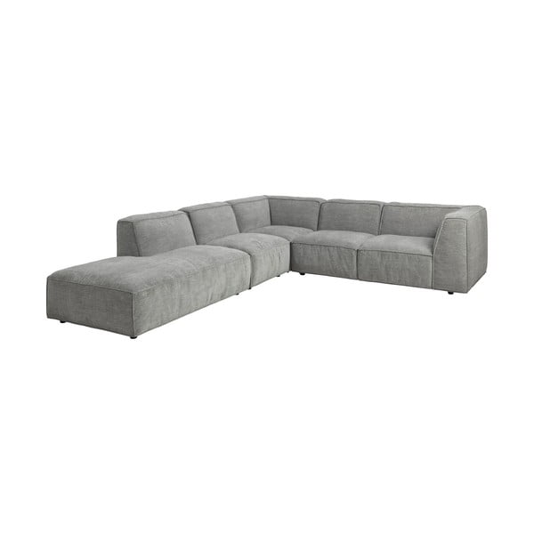 Colțar modular Bonami Selection Fairfield, colț pe stânga, 266 cm, gri deschis-image-3