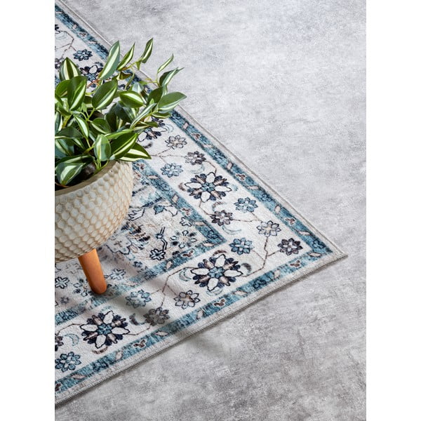 Covor albastru deschis 120x160 cm Saveh Cream Blue – Elle Decoration-image-2