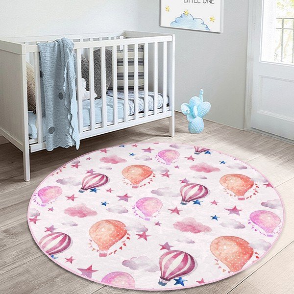 Covor pentru copii roz ø 120 cm Comfort – Mila Home-image-4