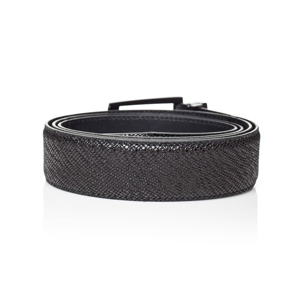 Curea din piele pentru bărbați Ferruccio Laconi Thor, lungime 90 cm, negru-image-1