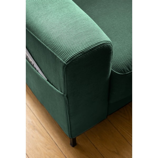 Fotoliu verde închis cu tapițerie din catifea reiată Lofty Lilly – Miuform-image-4