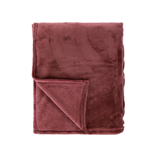 Cuvertură burgundy din micropluș pentru pat dublu 220x240 cm Cosy – Tiseco Home Studio-image-2