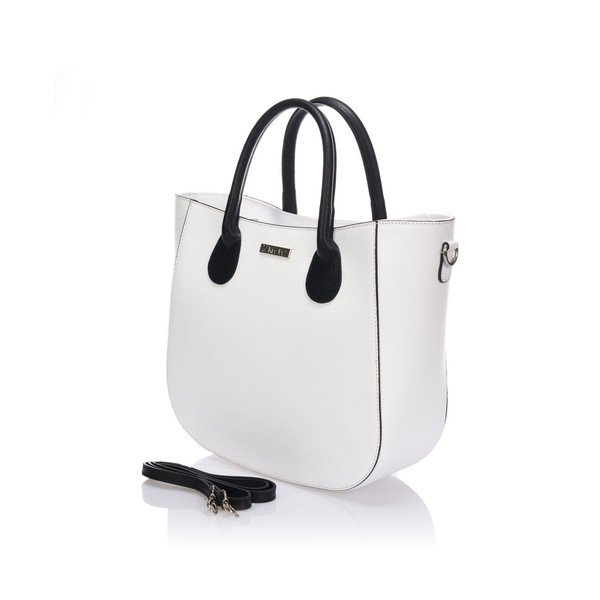 Geantă din piele Krole Krista, alb -image-2