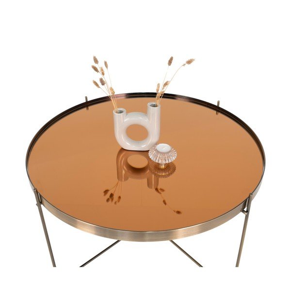 Măsuță de cafea rotundă aurie ø 70 cm Venezia - House Nordic-image-2