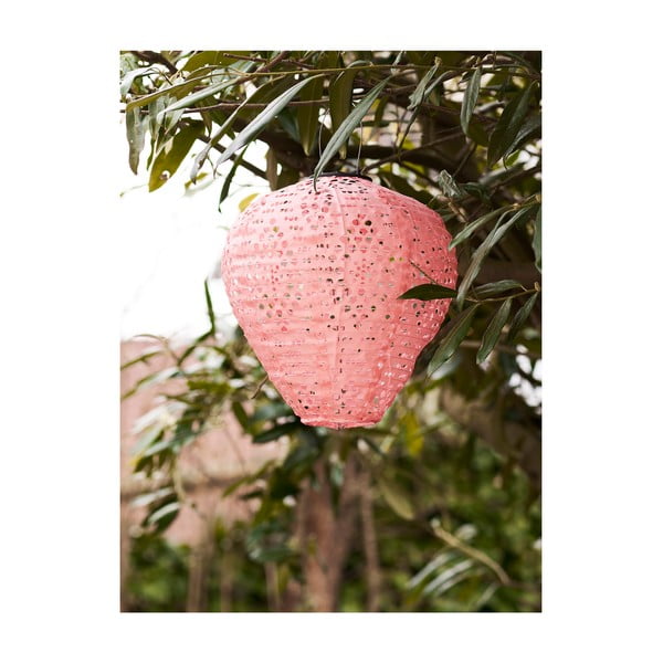 Felinar cu LED roz solar (înălțime 30 cm) pentru exterior Greatham – House Nordic-image-1