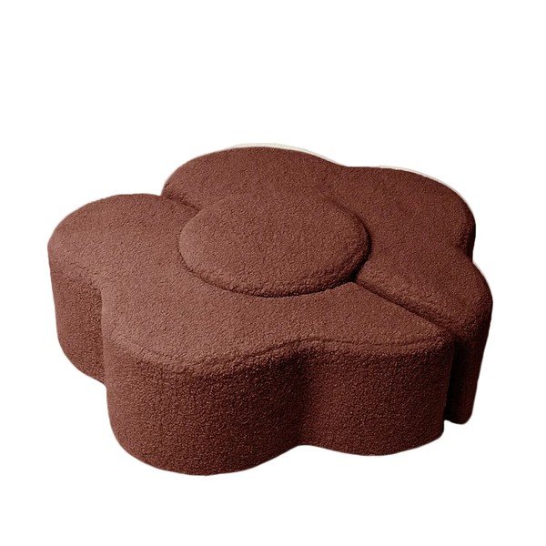 Teren de joacă din spumă maro 3 buc. din material bouclé înălțime 27 cm 88x90 cm – Meowbaby-image-2