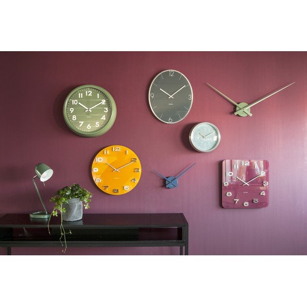 Ceas de perete Karlsson Badge, verde-image-1