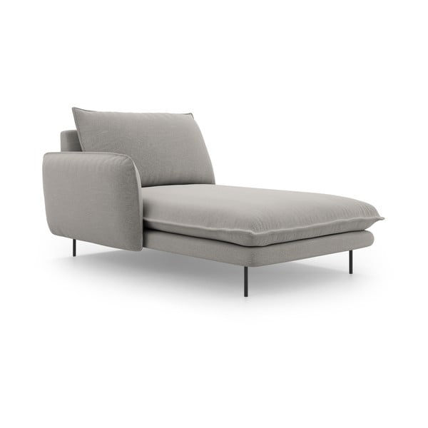 Șezlong divan cu cotieră pe partea stângă Cosmopolitan Design Vienna, gri deschis-image-2