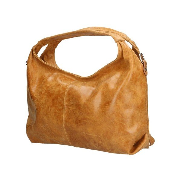 Geantă din piele Chicca Borse Sabina, caramel-image-4