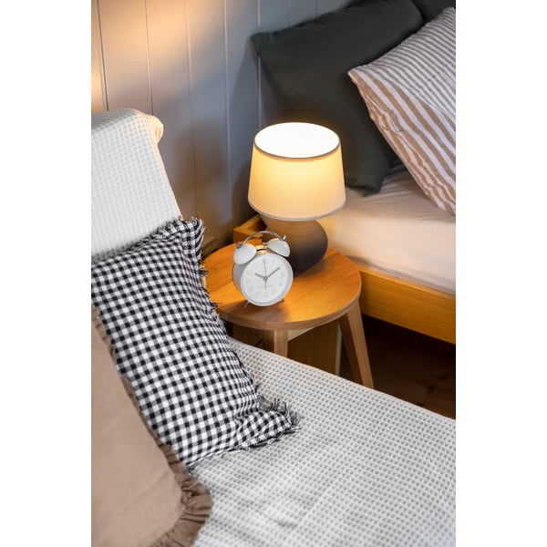 Ceas alarmă Karlsson Mr. White, alb-image-1