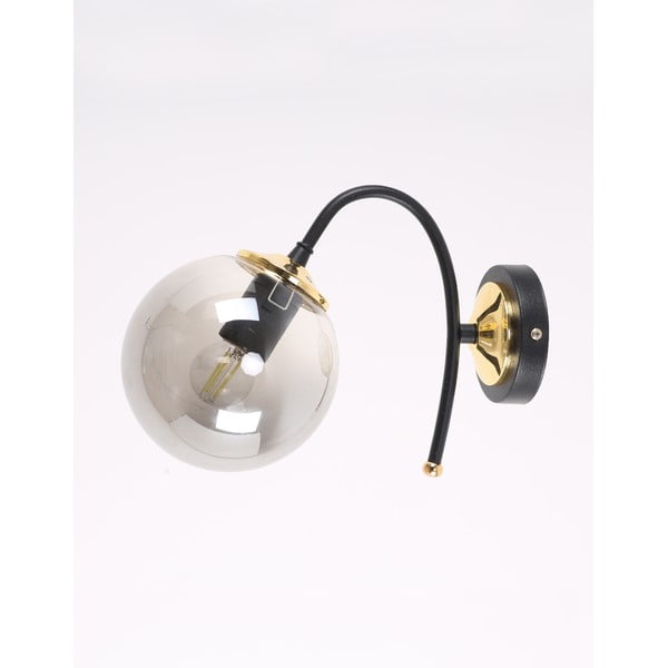 Aplică de perete negru-gri ø 15 cm Yoyo – Squid Lighting-image-3