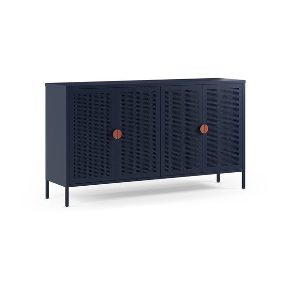 Dulap albastru închis din metal 160x90x40 cm Sayla – Marckeric-image-4