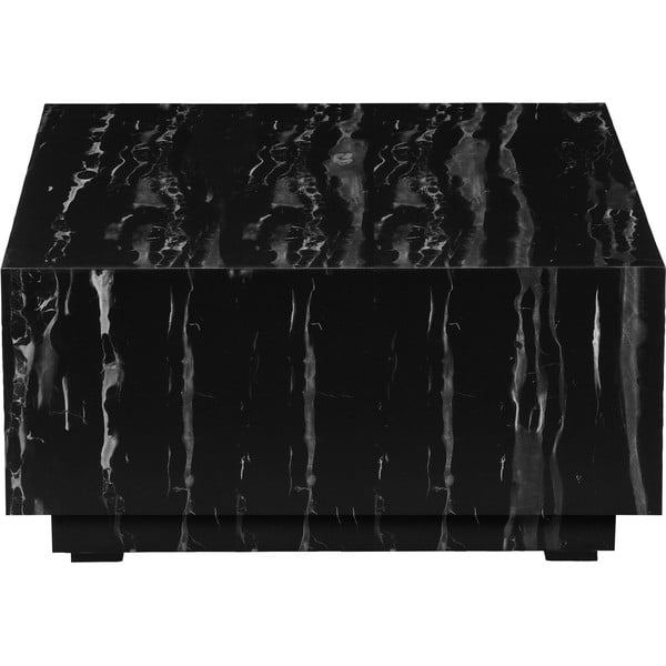 Măsuță de cafea neagră cu aspect de marmură 100x100 cm Vito - Støraa-image-3